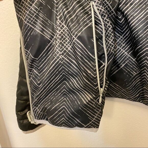 Women's alternative down puffer quilted black reversible Jacket S/M - Picture 11 of 12